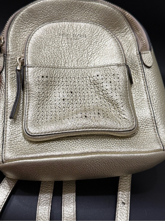 HENRI BENDEL Metallic Gold Leather Influencer Mini Convertible Backpack main image 5